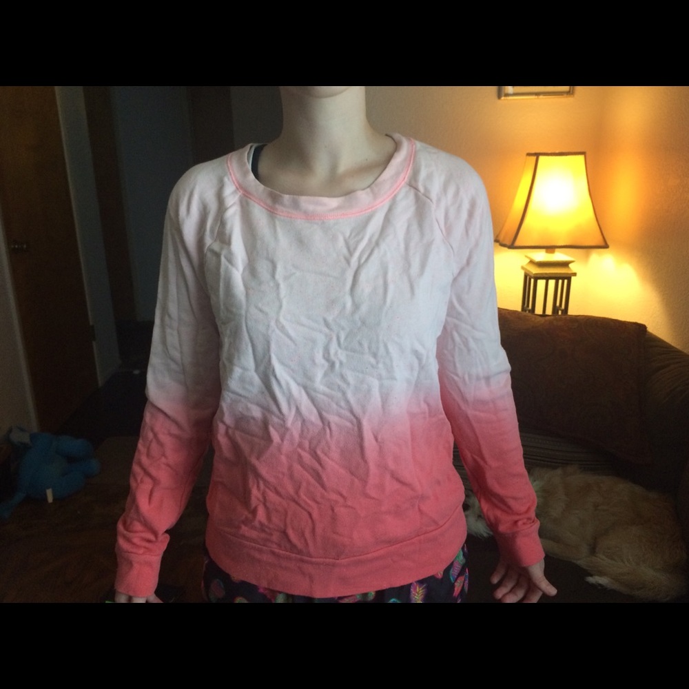 Cream to Orange/Pink Ombré Shirt